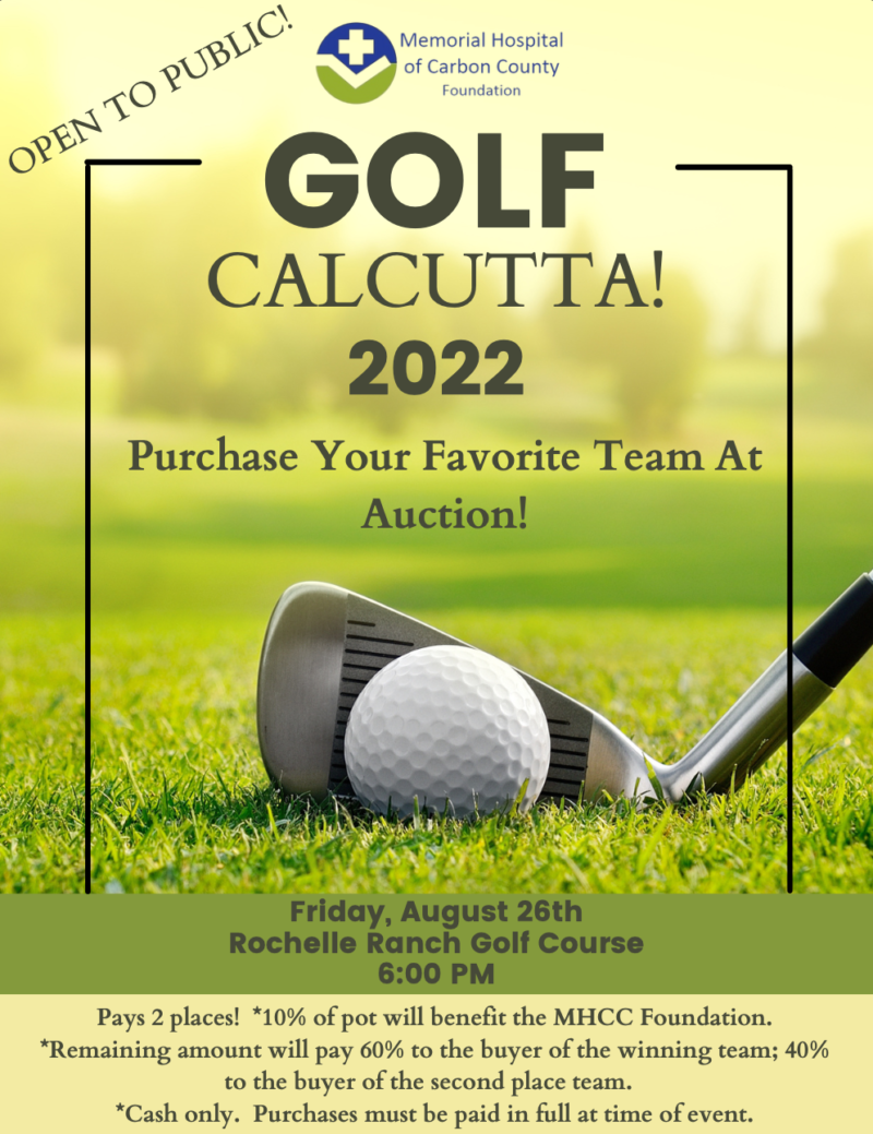 Golf Calcutta! 2022 Memorial Hospital of Carbon County